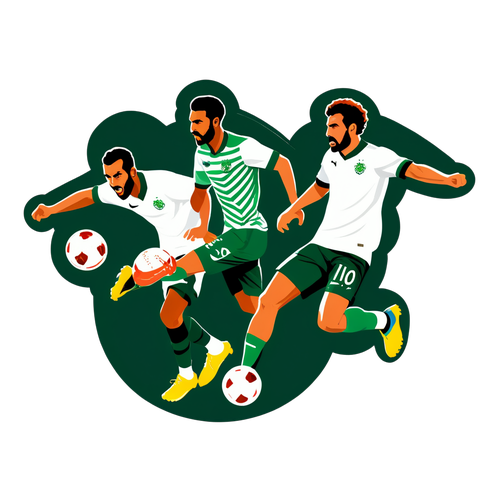 Pemain Al-Riyadh dan Al-Ahli Beraksi Sepenuh Hati
