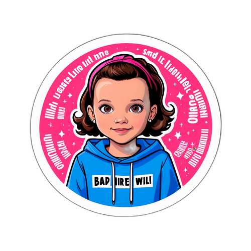 Motywacyjna naklejka inspirowana Millie Bobby Brown