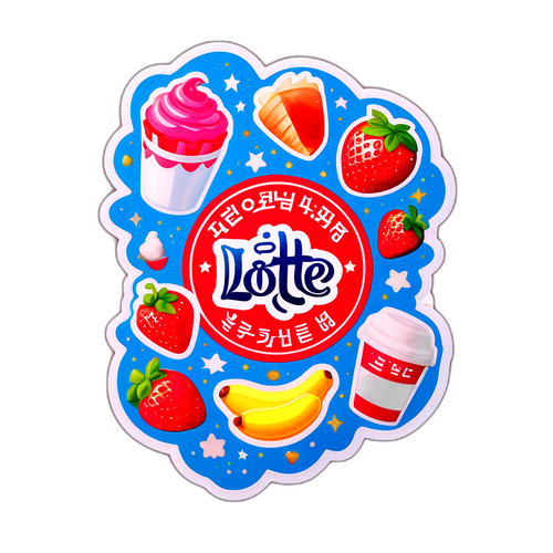 ロッテ製品のファンシーデザインステッカー