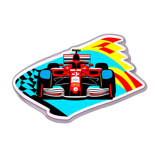 Мінімалістичний наклейка з гоночним автомобілем F1