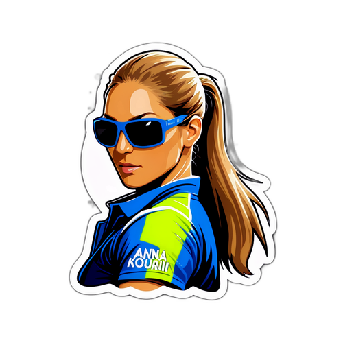 En dynamisk tenniskonst av Anna Kournikova