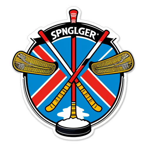 Retrotyylinen Spengler Cup -tarra