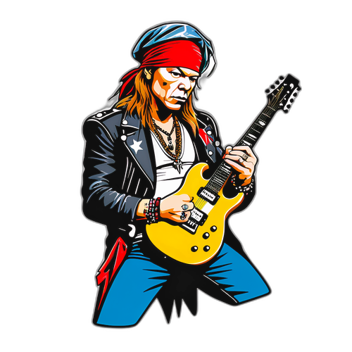Axl Rose Rockzenész Matrica