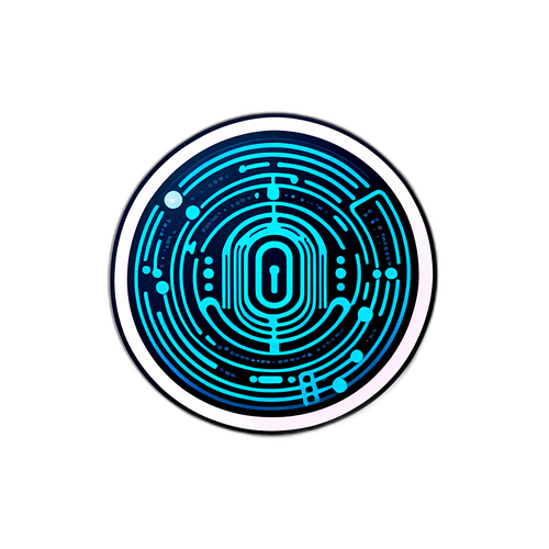 डेटा प्राइवेसी पर केंद्रित स्टाइलिश मिनिमलिस्ट स्टिकर