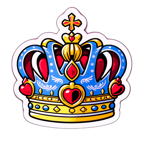 Regal na Sticker ng Korona at Mga Singsing