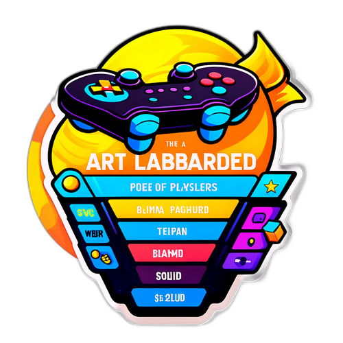 Arte de un tablero de líderes de videojuegos