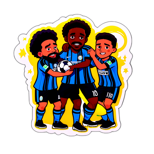 Sticker mit dramatischem Spiel von Inter gegen Fluminense