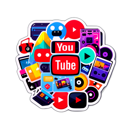 Fejrer YouTube Wrapped med farverig collage