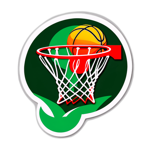 Celtics vs Heat Basketball Sticker