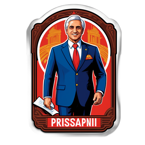 Diseño de adhesivo que resalta la carrera de Prestianni