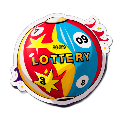 獨特的金彩539彩票球貼紙