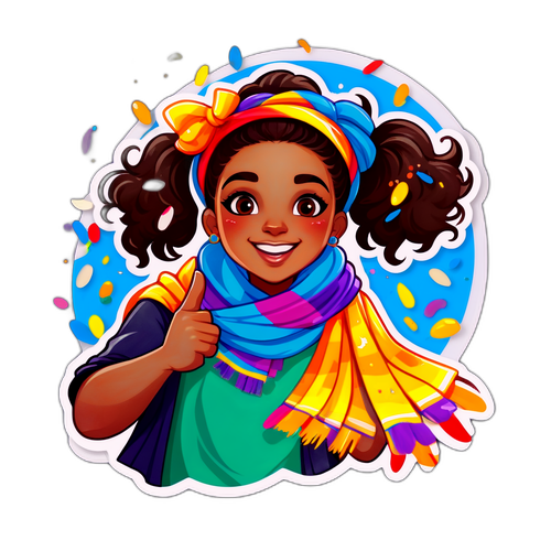 Sticker cổ vũ sắc màu