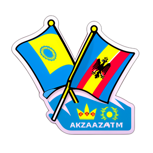 Stiker Minimalis Bendera Belgium dan Kazakhstan