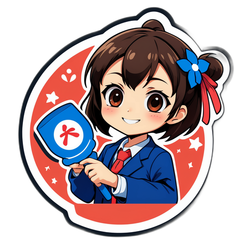 甲府税務署のスタッフのフレンドリーなアニメスタイルキャラクター