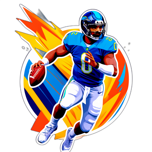 Drake Maye im Quarterback-Pose