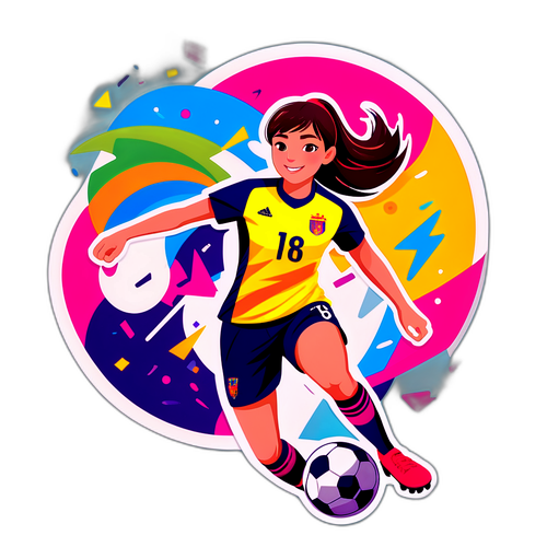 Aitana Bonmatí im dynamischen Fußballmoment