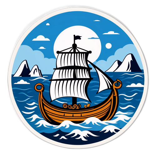 Stiker Bergaya Simbol Swedia