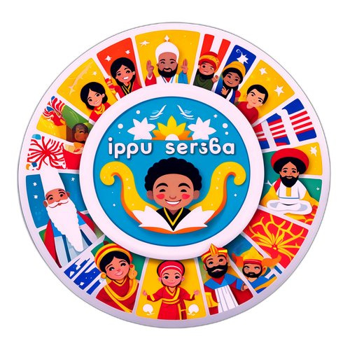 Sticker IPU Seremban yang Menggambarkan Pelbagai Budaya