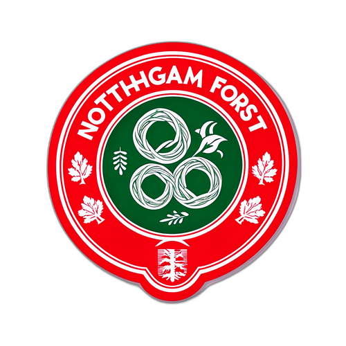 Nottingham Forests emblem med fotbollsrikedom