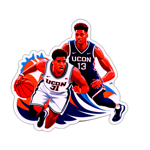 UConn Men's Basketball Action Design
