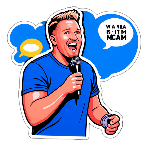 Lively Pat McAfee with Microphone