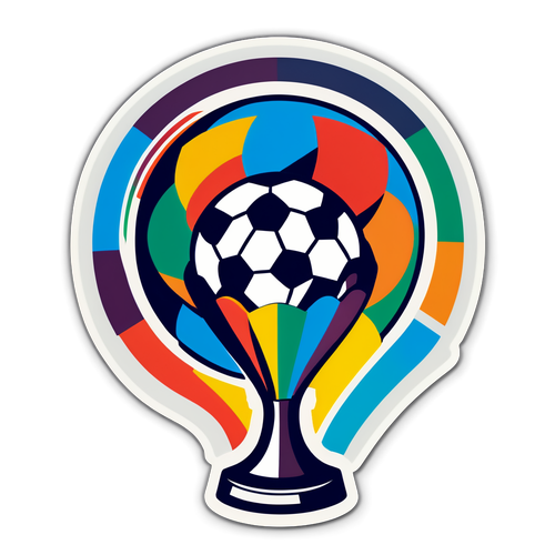 Fantasievolles Fußballmotiv mit DFB-Pokal-Logo