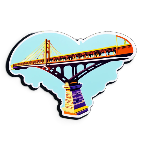 Bridging Eras: Discover the Stunning Landon Bridge Sticker that Blends Modern and Classic Architecture!