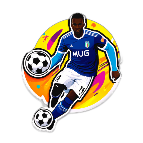 Autocollant Moïse Kouamé en dribble