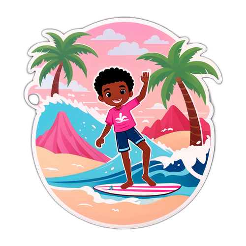 Flot Bermuda-tema klistermærke