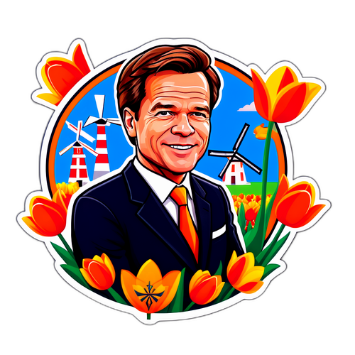 Un sticker în onoarea lui Mark Rutte