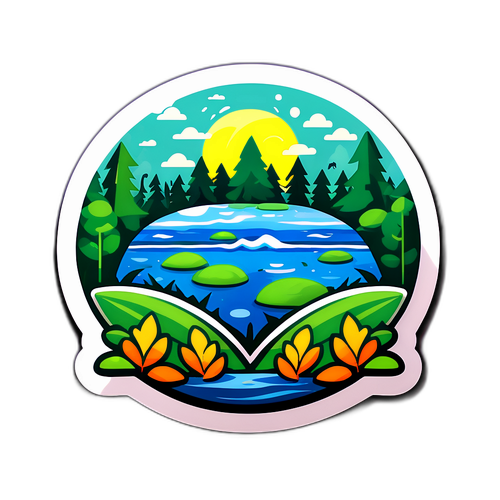 環境保護のテーマのステッカー