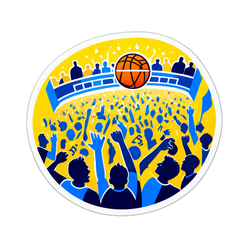 קהל נלהב במשחק כדורסל
