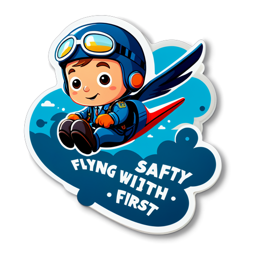 Whimsical Pilot Sticker