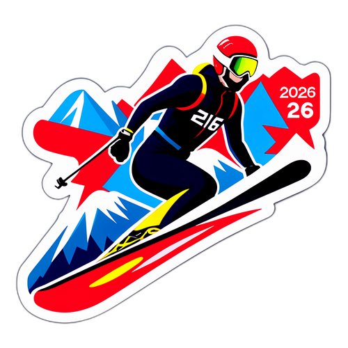 2026年冬奧滑雪運動員貼紙