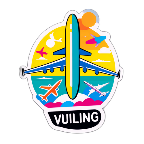 Autocollant coloré du logo Vueling