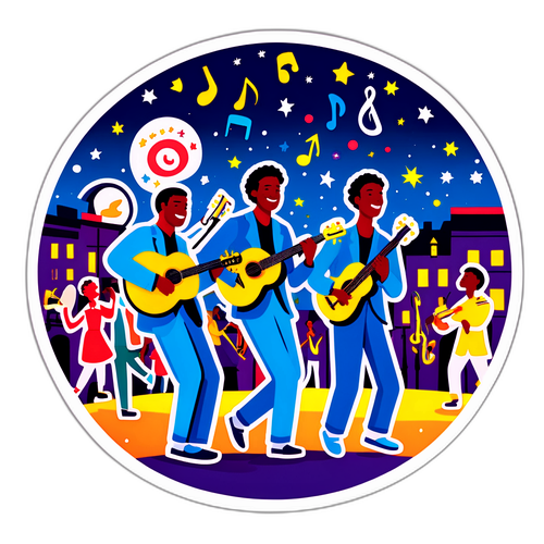 Sticker ter viering van de Fête de la Musique