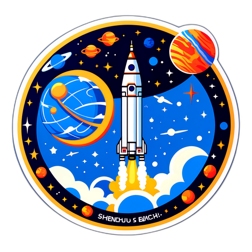 神舟20号宇航员回归地球纪念贴纸