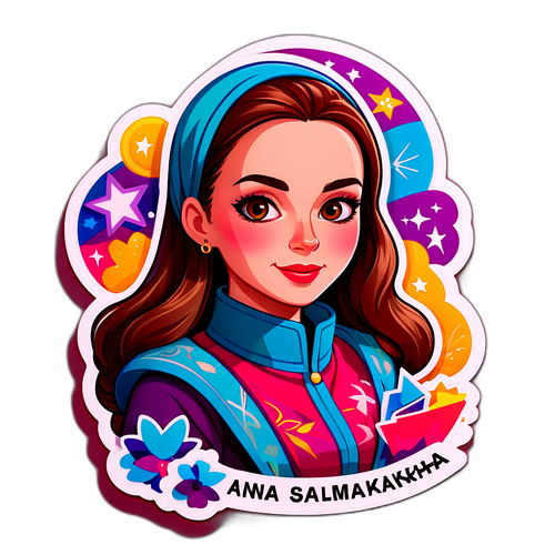 Креативний дизайн стікера з Анною Саламахою