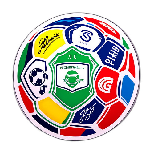 Kibandiko cha Mpira wa Miguu na Sahihi za Wachezaji