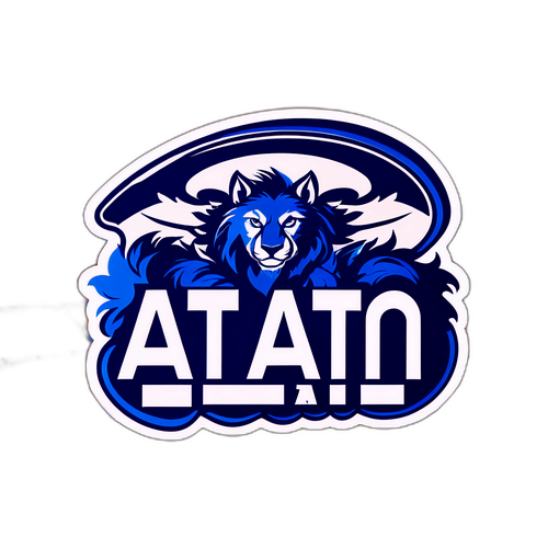 Sticker minimalist cu numele 'Atalanta' și 'Inter'