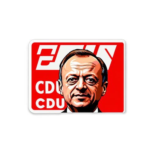 Friedrich Merz CDU Aufkleber