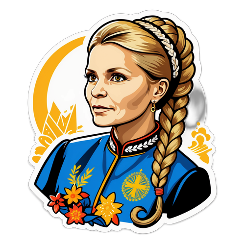 Ілюстрація Юлії Тимошенко з елементами її політичної кар'єри