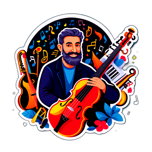 מדבקת מוסיקה של אור בן יהודה