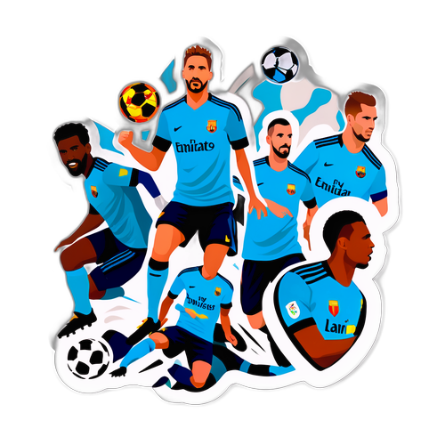 Стікери з гравцями Ла Ліги в динамічних позах
