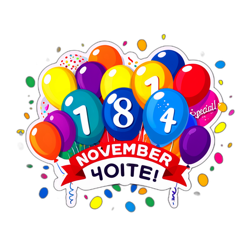 18 Kasım'ı Kutlayan Sticker Tasarımı