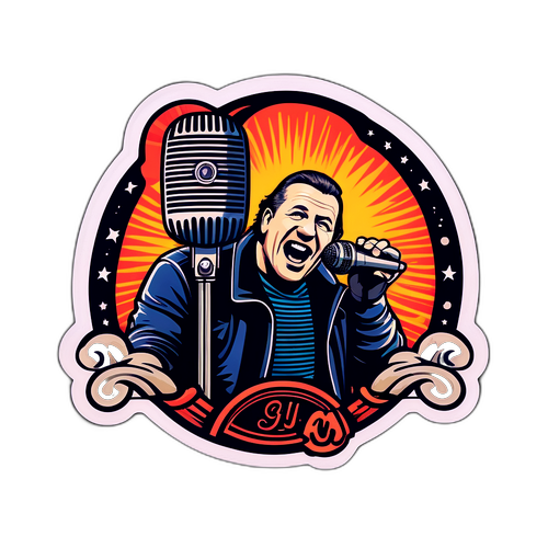 Autocollant inspiré par Brian Johnson