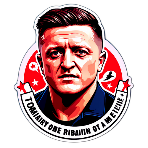 Stilisert og utfordrende fremstilling av Tommy Robinson