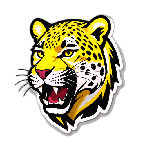 Thiết kế nhãn dán báo đốm, biểu tượng đội bóng Al Ittihad