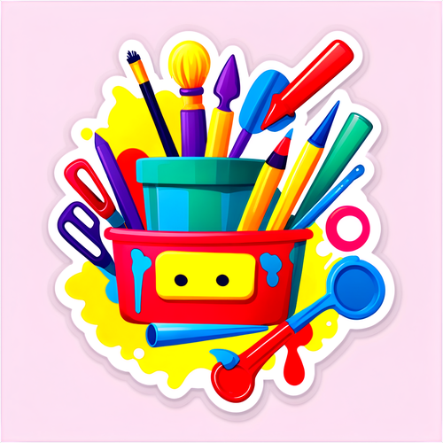Rappresentazione Colorata della Giornata di Crafts per Bambini al Nido