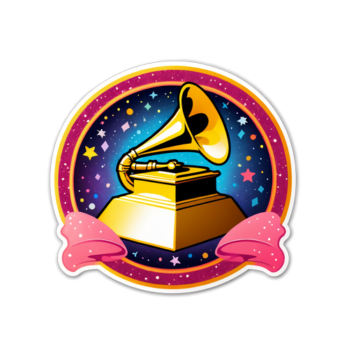 Autocollant vintage avec le logo des Grammy